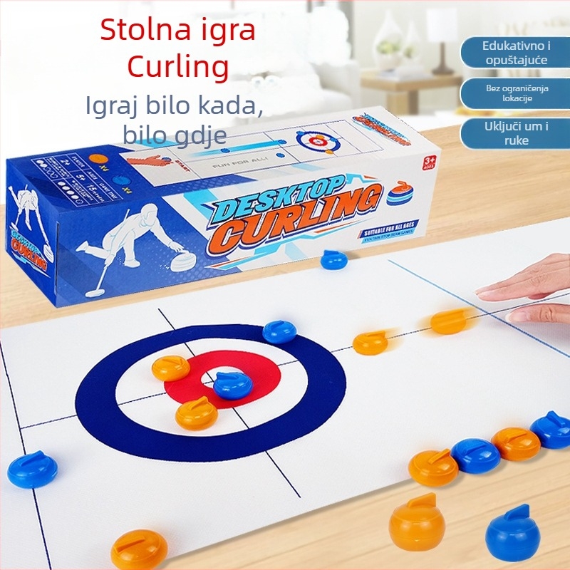 Stolni set sportova za djecu: curling, golf, košarka, nogomet i bowling; plastika • Youlecong brend • za uzrast 4–6 godina