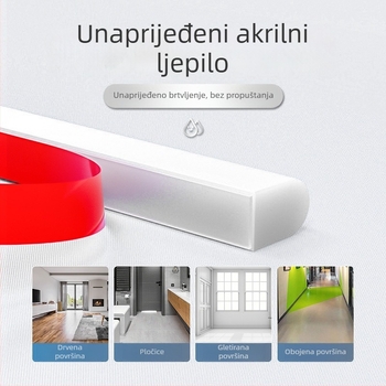 Silikonska traka za zadržavanje vode – samolijepljiva, moderni minimalistički stil kupaonice, odvajanje mokre i suhe zone