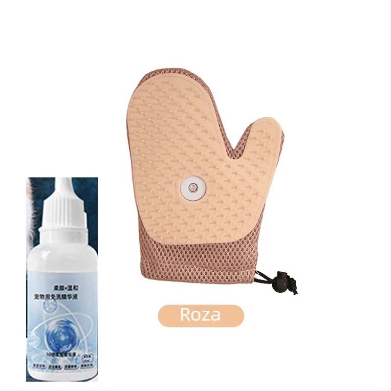 Rukavice za uklanjanje dlaka kućnih ljubimaca – anti‑statističke, razmrsavanje čvorova i masaža, univerzalno prilagođavanje, Materijal: TPR + tkanina