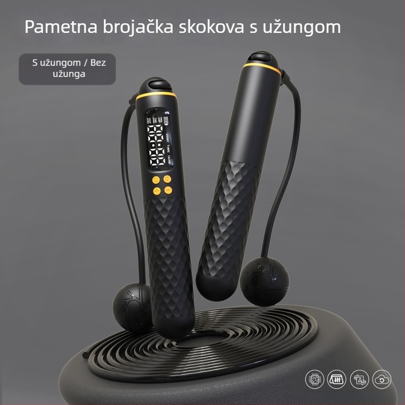 Elektroničko užad za preskakanje s brojanjem, bežično dvostruko korištenje uz teret, ABS kućište, Yin Fire, podrijetlo Shenzhen, Guangdong, izlazak zima 2025