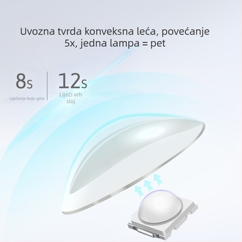 Šesterokutna ručna lampa za fototerapiju noktiju s punjivom baterijom