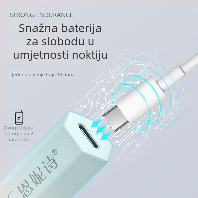 Šesterokutna ručna lampa za fototerapiju noktiju s punjivom baterijom