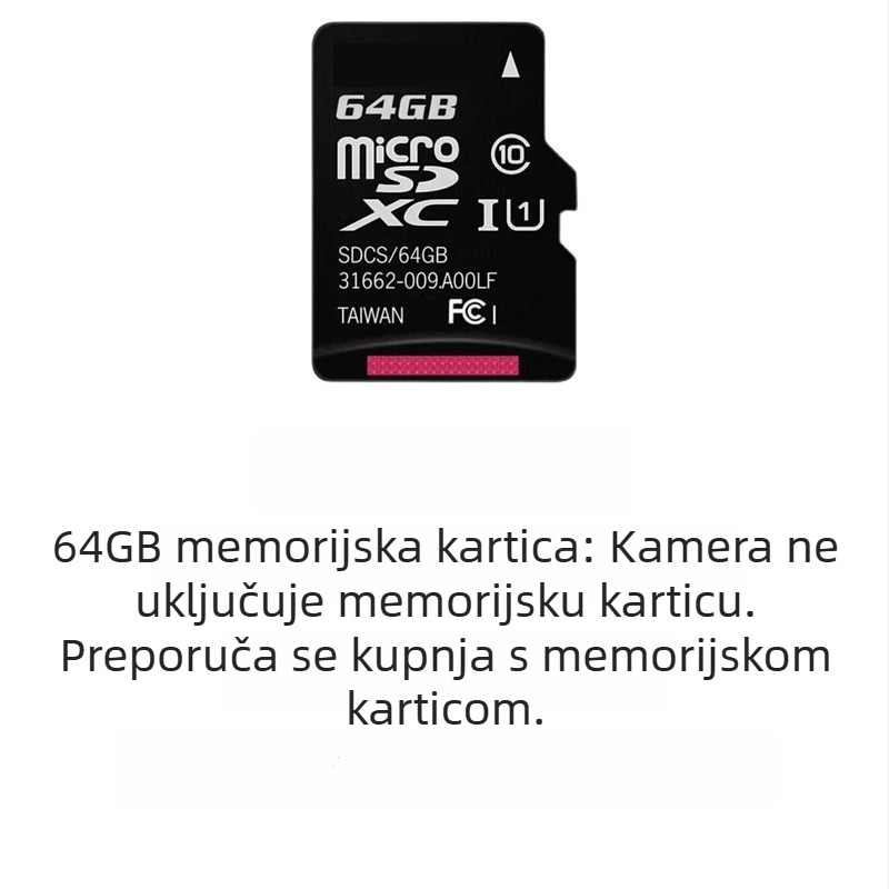 Sportska kamera s LCD-om 0,96 inča, CMOS senzorom, elektroničkom stabilizacijom slike, trajanje baterije 1-3 sati, za snimanje kućnih ljubimaca i vožnje