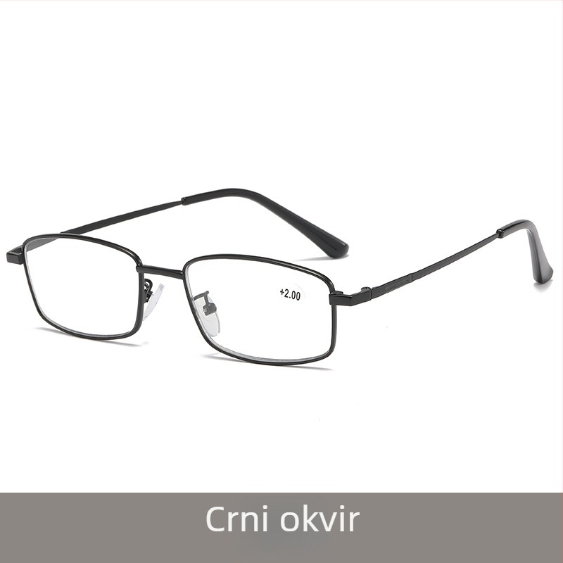 Čitačke naočale s višefokalnim lećama, fotokromnim lećama i zaštitom od plavog svjetla, metalni okvir s punim ramom