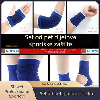 Unisex set zaštitnih jastučića za koljena, zapešća, lakat, gležnjeve i dlanove za trening i trčanje; materijali: pamuk, poliester, elastan