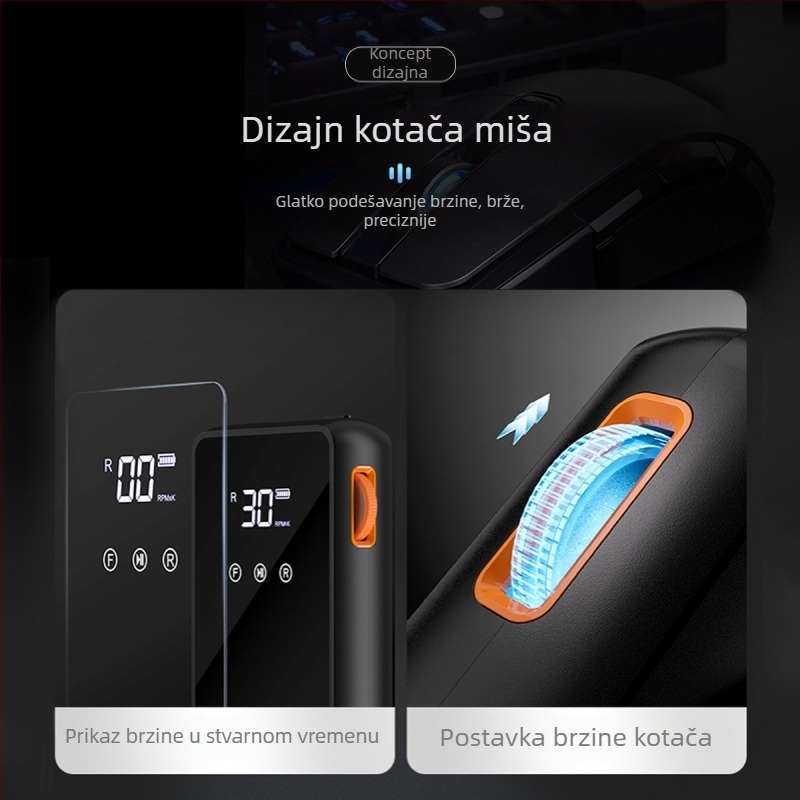 KaSi električni pilnik za nokte, tih, bežični, KS301/KS311, za kućnu upotrebu i salon manikure
