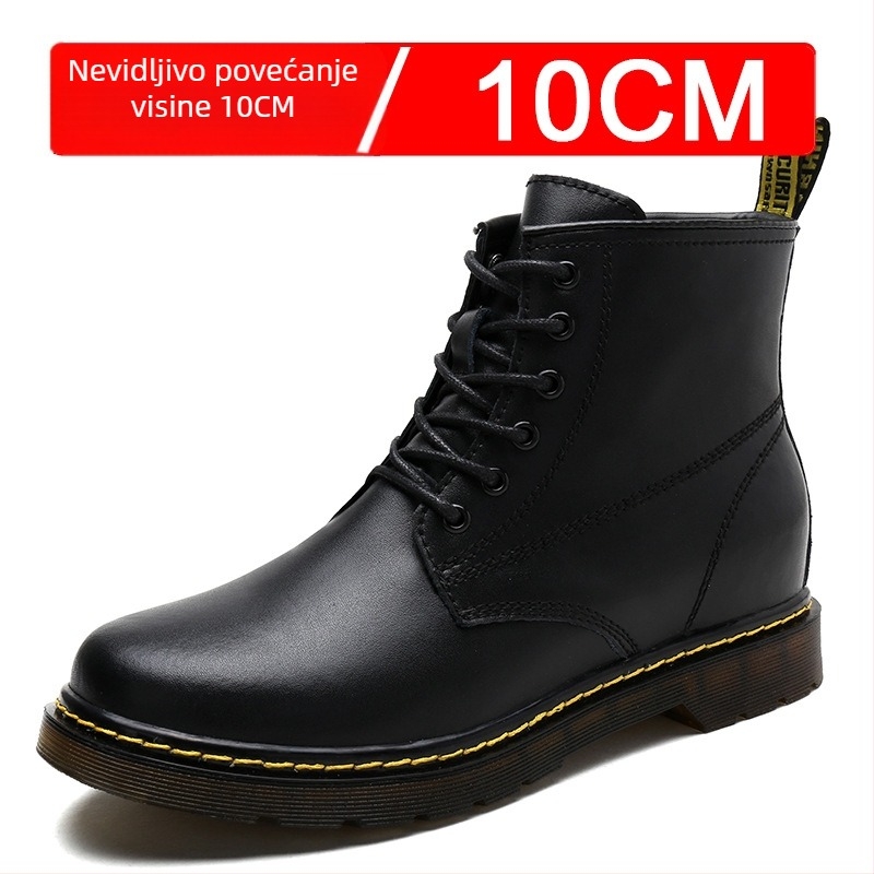 Martin čizme sa skrivenim povećanjem visine od 10 cm, PU gornji dio, gumeni đon, srednji visina potkoljenice