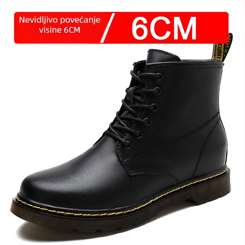 Martin čizme sa skrivenim povećanjem visine od 10 cm, PU gornji dio, gumeni đon, srednji visina potkoljenice