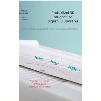 ABS poklopac za klozet za čučanj, s spremnikom vode, prednje odvodnjavanje, OEM logo, moderan dizajn