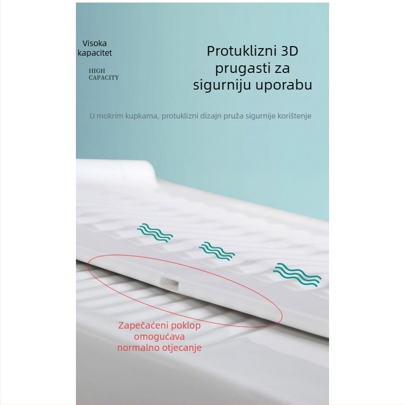 ABS poklopac za klozet za čučanj, s spremnikom vode, prednje odvodnjavanje, OEM logo, moderan dizajn