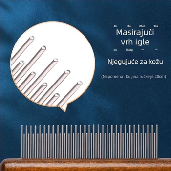 Četka za mačku za njegu dlake s finim zubima za raščešljavanje i uklanjanje labave dlake – čelični alat za njegu dlake dugokosih mačaka