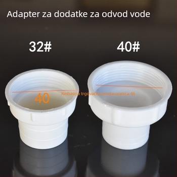 Interfejs redukcije odvodnje za perilicu rublja – plastični spojni komad, spoj na kanalizacijsku cijev, instalacija nije uključena