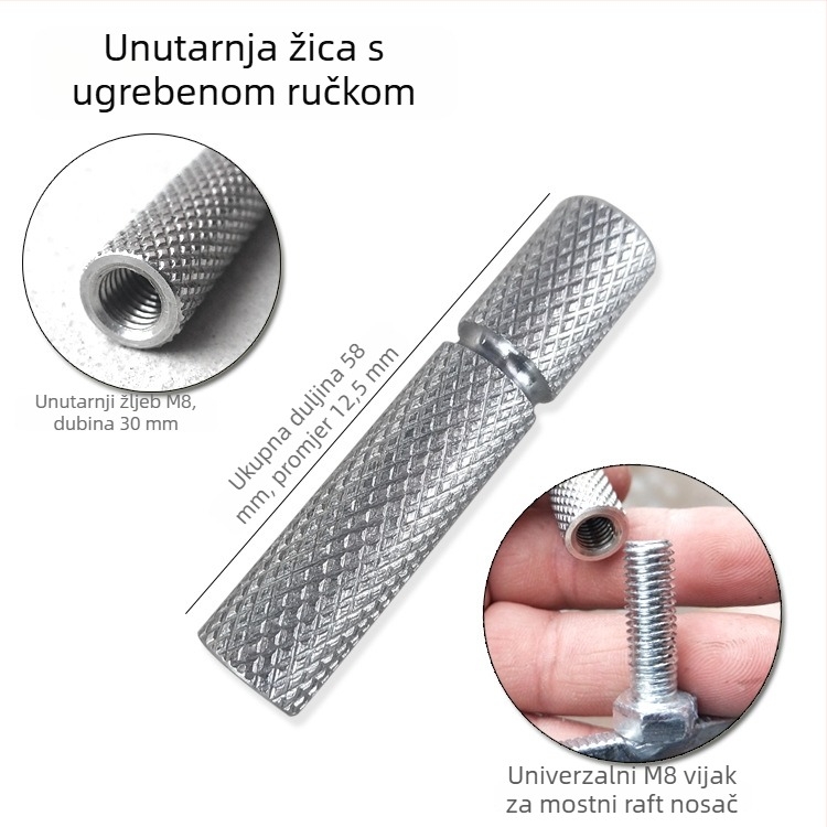 DIY prilagođeni držač za štap za pecanje, nosač za telefon za prijenos uživo, noćna svjetiljka za pecanje, pladanj za mamce