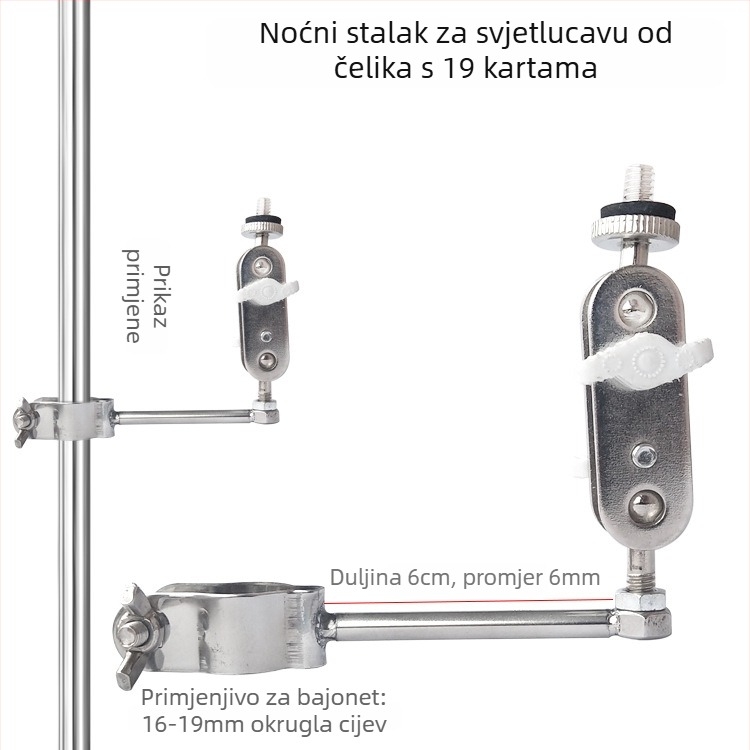 DIY prilagođeni držač za štap za pecanje, nosač za telefon za prijenos uživo, noćna svjetiljka za pecanje, pladanj za mamce