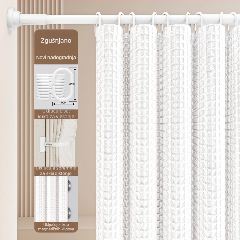 Set zavjesa za tuš u kupaonici — Materijal: pamuk i lan; Stil: japanski i korejski; Uzorak: 69850; Podrijetlo: Drugo