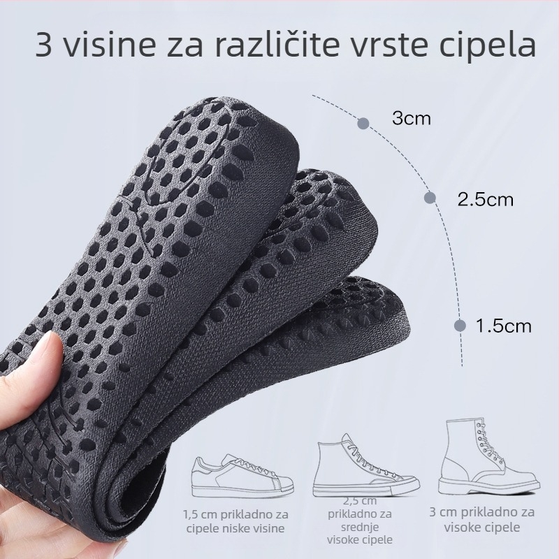 3 cm povećanje visine uložak, PVC, puni uložak, model z10059, unisex, odrasli, sve sezone