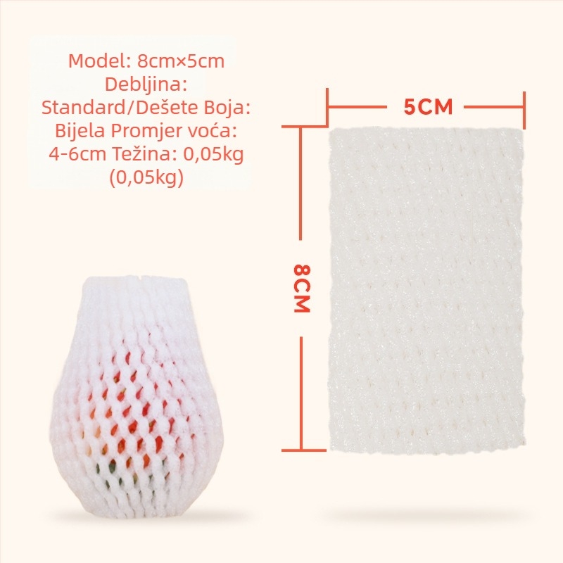 Formirano mrežasto kućište za voće od EPE pjene – prozračno zaštitno kućište za svježe voće