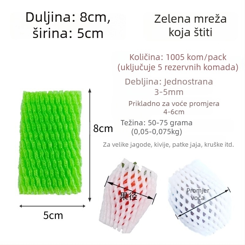 Formirano mrežasto kućište za voće od EPE pjene – prozračno zaštitno kućište za svježe voće