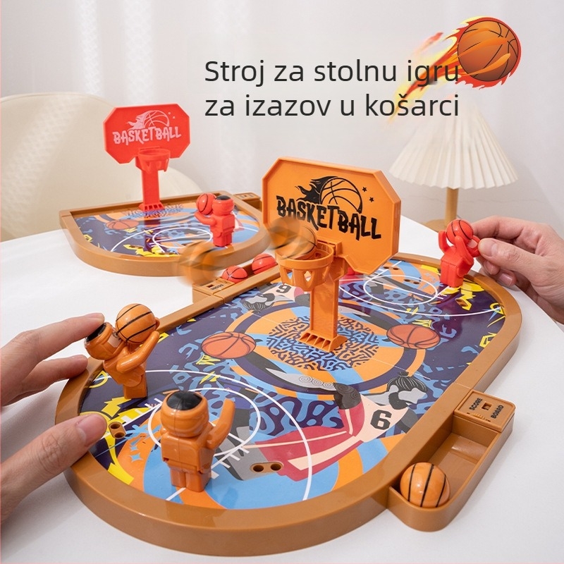 Stolna igra s prstnim katapultom - plastična konstrukcija, ispaljivanje prstom, razvija koordinaciju ruka-oko i roditeljsko-djetetovu interakciju; za uzrast 4-14 godina