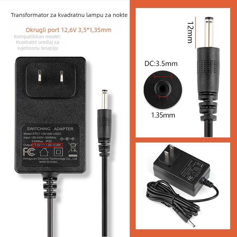 Pribor za stroj za njegu noktiju Cloud Diamond — kabel s regulacijom brzine DC za pilnik za nokte i lampu fototerapije, plastika