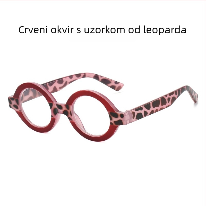 Retro naočale za čitanje s okruglim okvirom, anti-plavo svjetlo, PC leće, puni okvir, pogodne za kratkovidnost, umjetnički vintage stil, ljeto 2025.