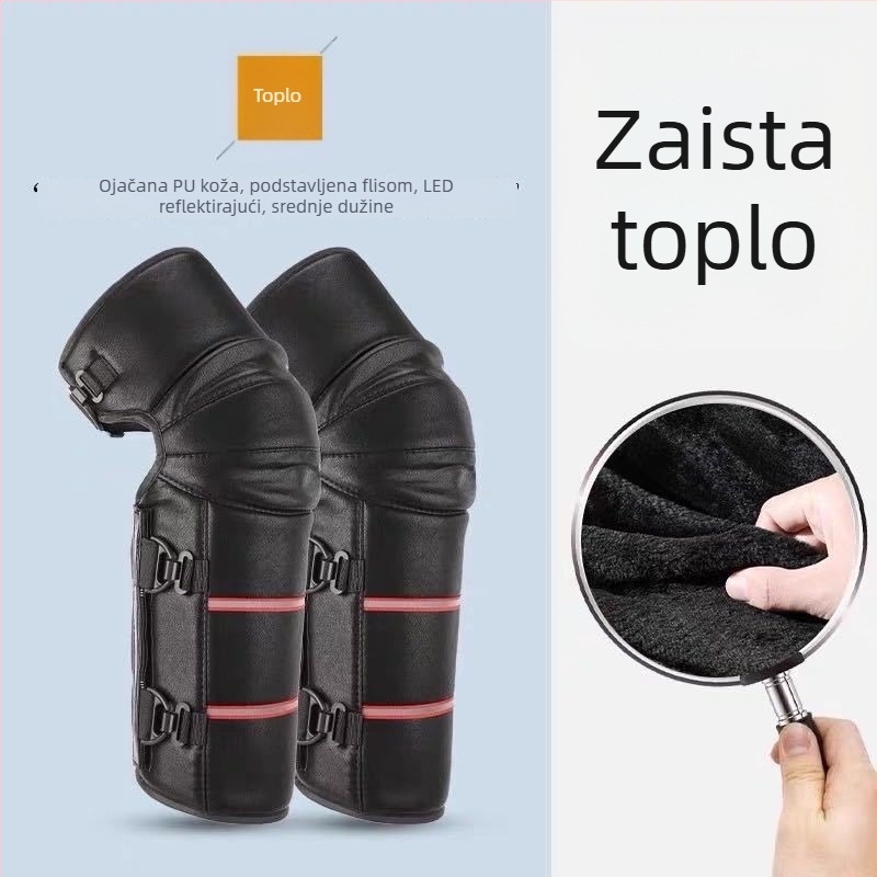 Zimski koljenštitnici za biciklizam – s flisom i HeatTech tehnologijom, otporni na vjetar i hladnoću za odrasle