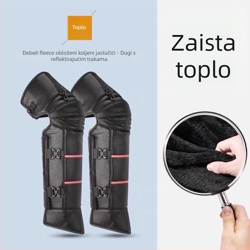 Zimski koljenštitnici za biciklizam – s flisom i HeatTech tehnologijom, otporni na vjetar i hladnoću za odrasle