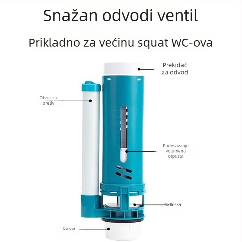 Ventil ulaza vode u spremnik WC-a – ABS plast, navojni tip gumba, dodatak spremnika, brenda Liansu, podrijetlo Guangdong