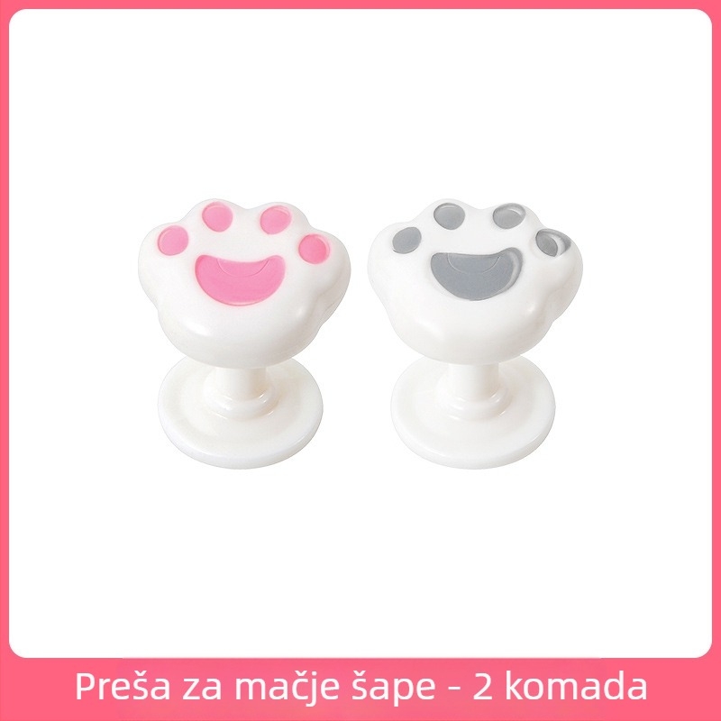 Podizač poklopca WC-a s dizajnom mačje šape – ABS, samoljepljiva ugradnja, bez dodira, set od 2 kom.