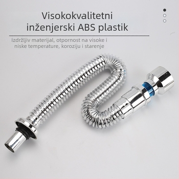 S-oblikovani spoj odvoda urinarnog, zidna montaža, protiv mirisa, ABS