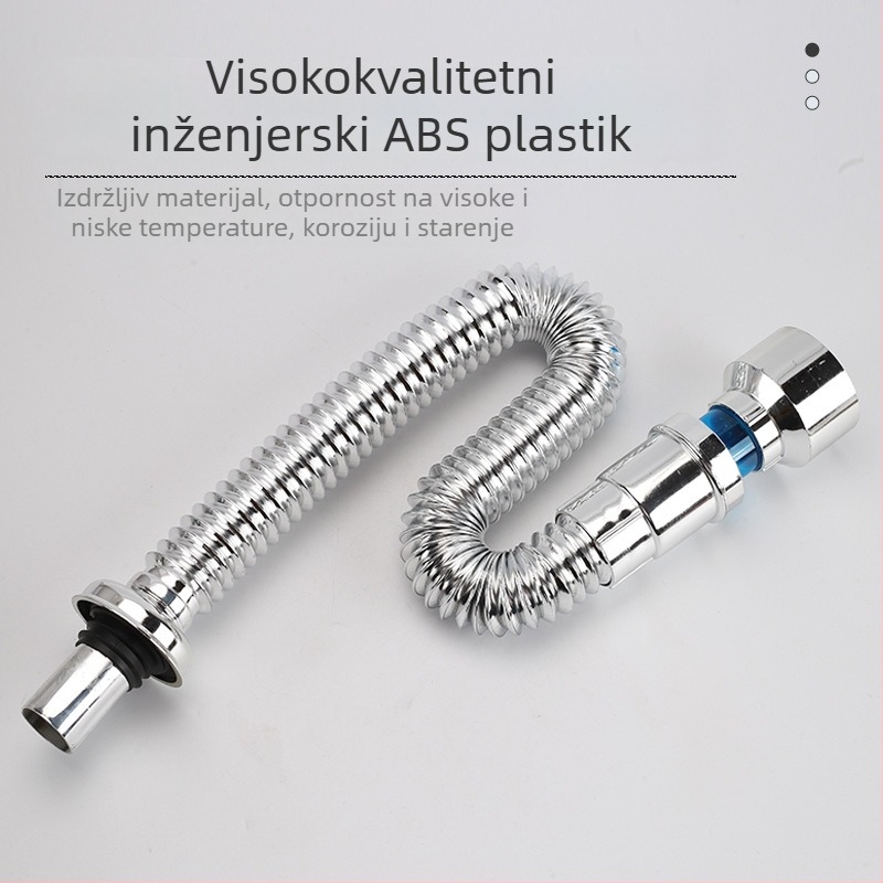 S-oblikovani spoj odvoda urinarnog, zidna montaža, protiv mirisa, ABS