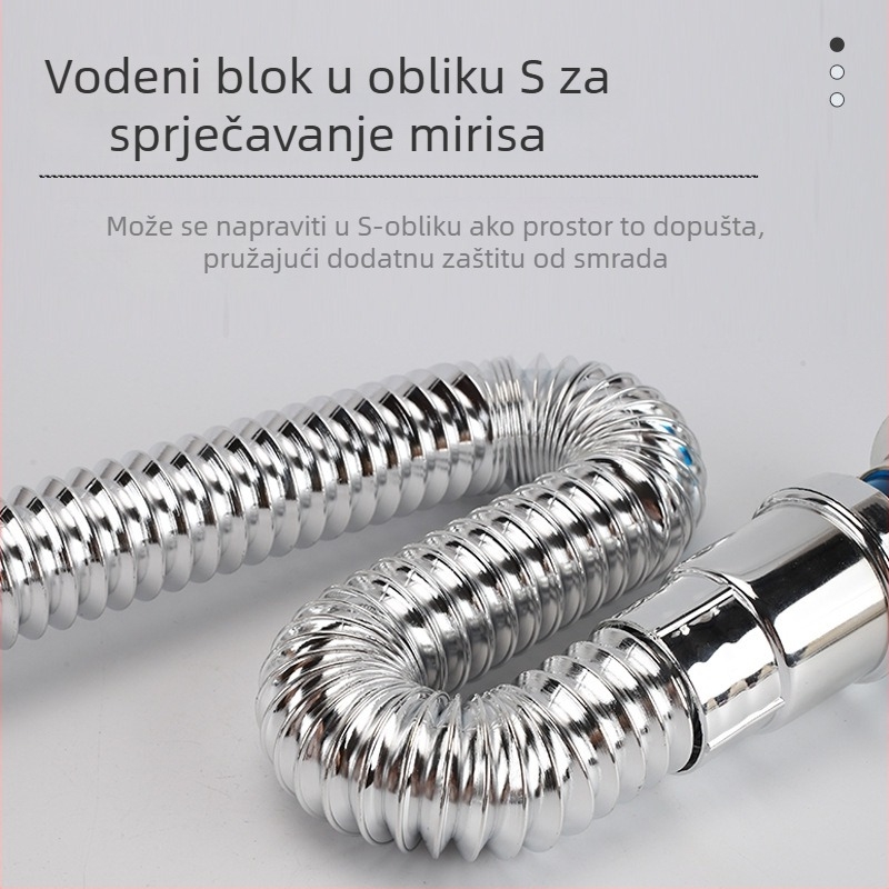 S-oblikovani spoj odvoda urinarnog, zidna montaža, protiv mirisa, ABS