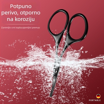 Set za nosne dlačice s okruglom glavom – ručni, mali škare i kliješt za nokte, nehrđajući čelik