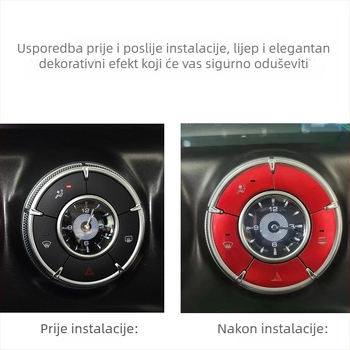 Dekor srednje konzole od aluminijske legure za WEY Tank 300 – gumb za pokretanje jednim pritiskom, prekidač klimatizacije i gumb ručne kočnice