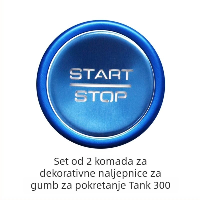 Dekor srednje konzole od aluminijske legure za WEY Tank 300 – gumb za pokretanje jednim pritiskom, prekidač klimatizacije i gumb ručne kočnice