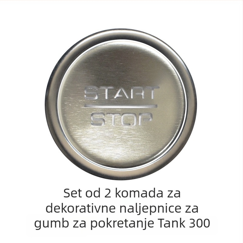 Dekor srednje konzole od aluminijske legure za WEY Tank 300 – gumb za pokretanje jednim pritiskom, prekidač klimatizacije i gumb ručne kočnice