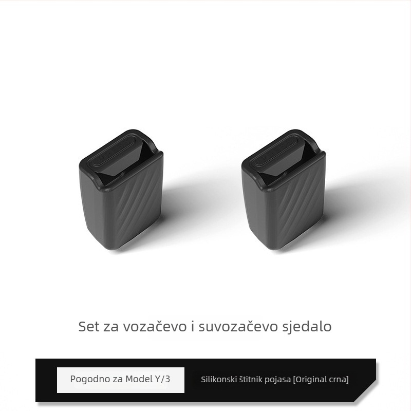 Silikonski poklopac sigurnosnog pojasa za Tesla Model Y / YL / 3 — unutarnja zaštita, dekorativni dodatak protiv ogrebotina