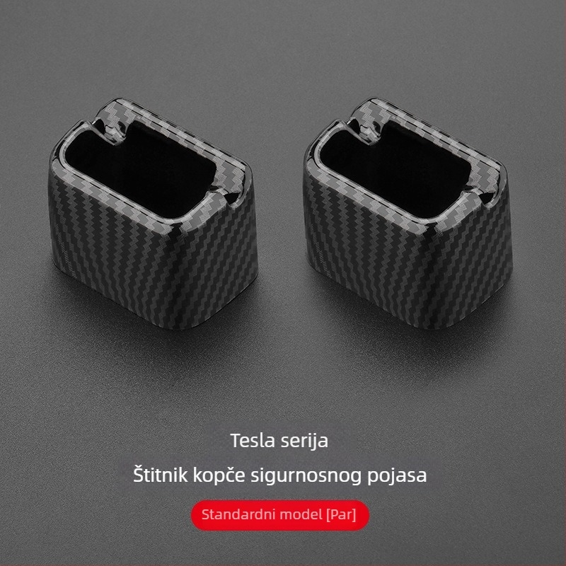 Silikonski poklopac sigurnosnog pojasa za Tesla Model Y / YL / 3 — unutarnja zaštita, dekorativni dodatak protiv ogrebotina