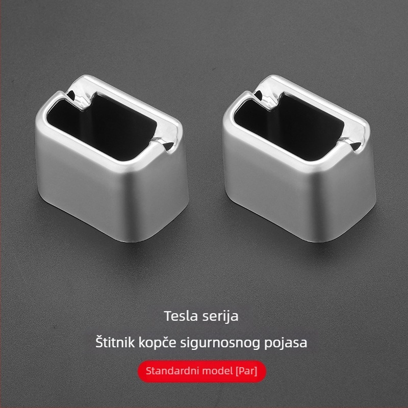 Silikonski poklopac sigurnosnog pojasa za Tesla Model Y / YL / 3 — unutarnja zaštita, dekorativni dodatak protiv ogrebotina