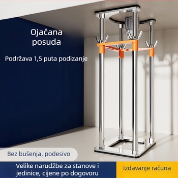 Podrška za sudoper ispod ploče od nehrđajućeg čelika, moderan minimalistički stil