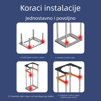 Podrška za sudoper ispod ploče od nehrđajućeg čelika, moderan minimalistički stil