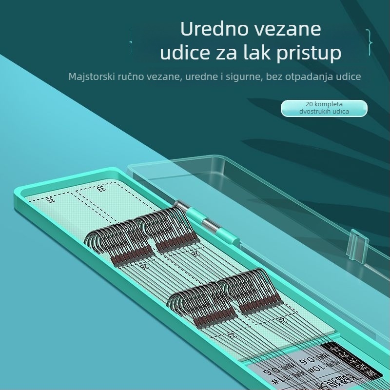 Premium ribolovna linija s dvostrukim udicama za ribolov u crnim jamama, muha ribolov i ribolov šarana