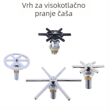 Mlaznica za pranje čaša za kuhinjsku slavinu, tijelo od bakra, ugradnja kroz otvor, špiralno otvaranje, jednodijelna konstrukcija, jezgra ventila od bakra