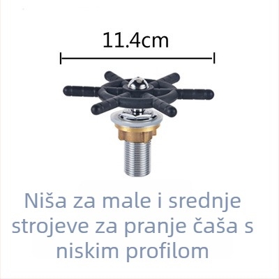 Mlaznica za pranje čaša za kuhinjsku slavinu, tijelo od bakra, ugradnja kroz otvor, špiralno otvaranje, jednodijelna konstrukcija, jezgra ventila od bakra