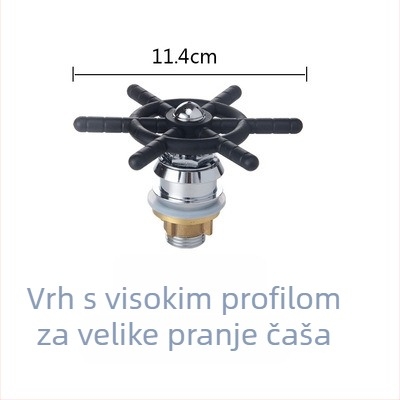 Mlaznica za pranje čaša za kuhinjsku slavinu, tijelo od bakra, ugradnja kroz otvor, špiralno otvaranje, jednodijelna konstrukcija, jezgra ventila od bakra