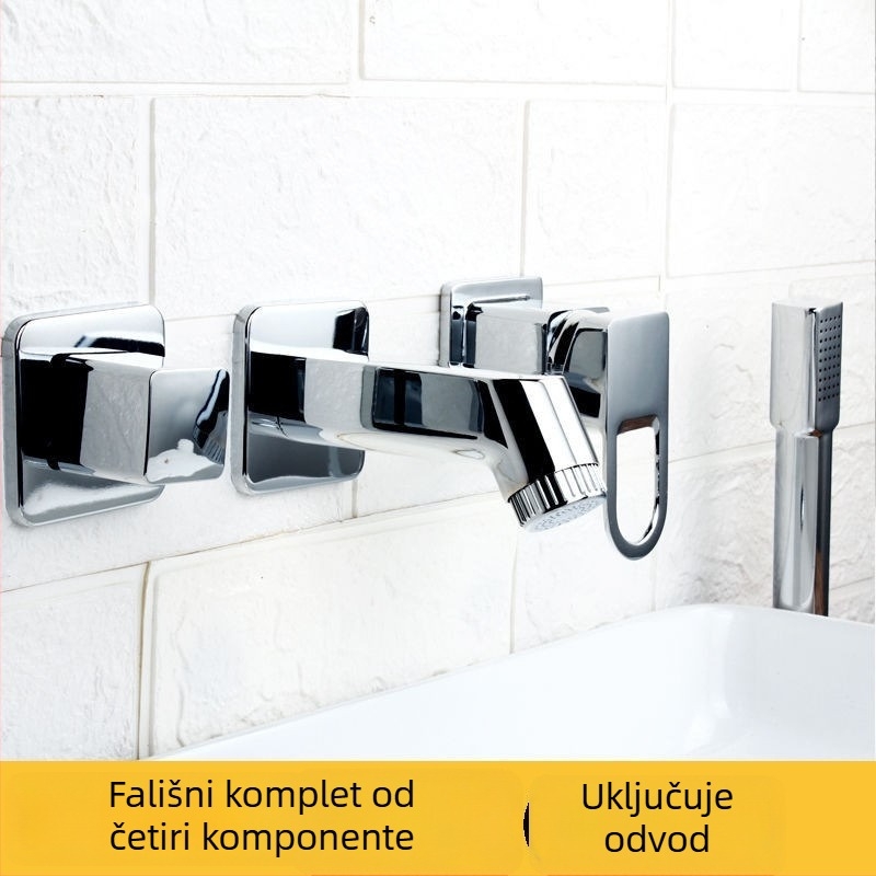Ugradni kupaonski slavine s magnetskim, električnim i miješaju funkcijama, trostruka konstrukcija, model 65556, keramički kartridžni ventil, set od 2/3/4 komada