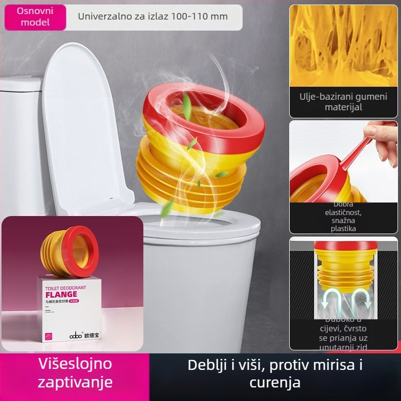Brtvilo za zaptivanje toaletne flange, gumeni brtvilo, moderan minimalistički stil, OEM, pasta instalacija