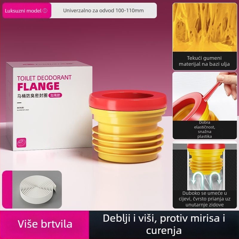 Brtvilo za zaptivanje toaletne flange, gumeni brtvilo, moderan minimalistički stil, OEM, pasta instalacija