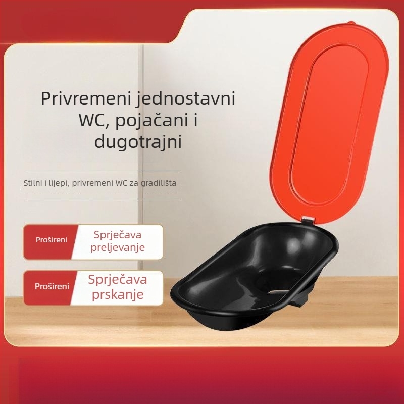 Plastična jednokratna squat-toaletа za gradilišta, CE potvrda, bez spremnika vode, bez sifona