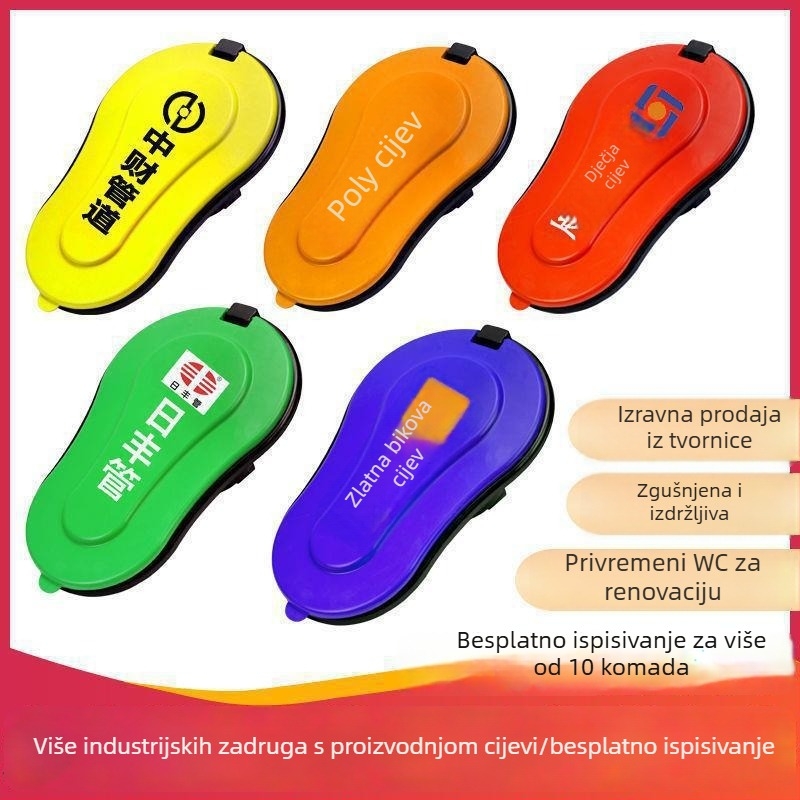 Plastična jednokratna squat-toaletа za gradilišta, CE potvrda, bez spremnika vode, bez sifona